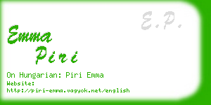 emma piri business card